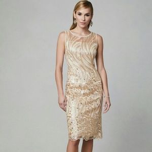 NWT SD Collection - Embroidered Sequin Mesh Dress